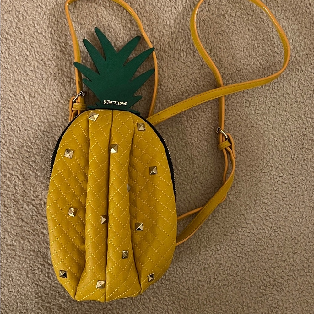 Betsey Johnson “Pineapple of My Eye” Yellow Mini Backpack NWOT